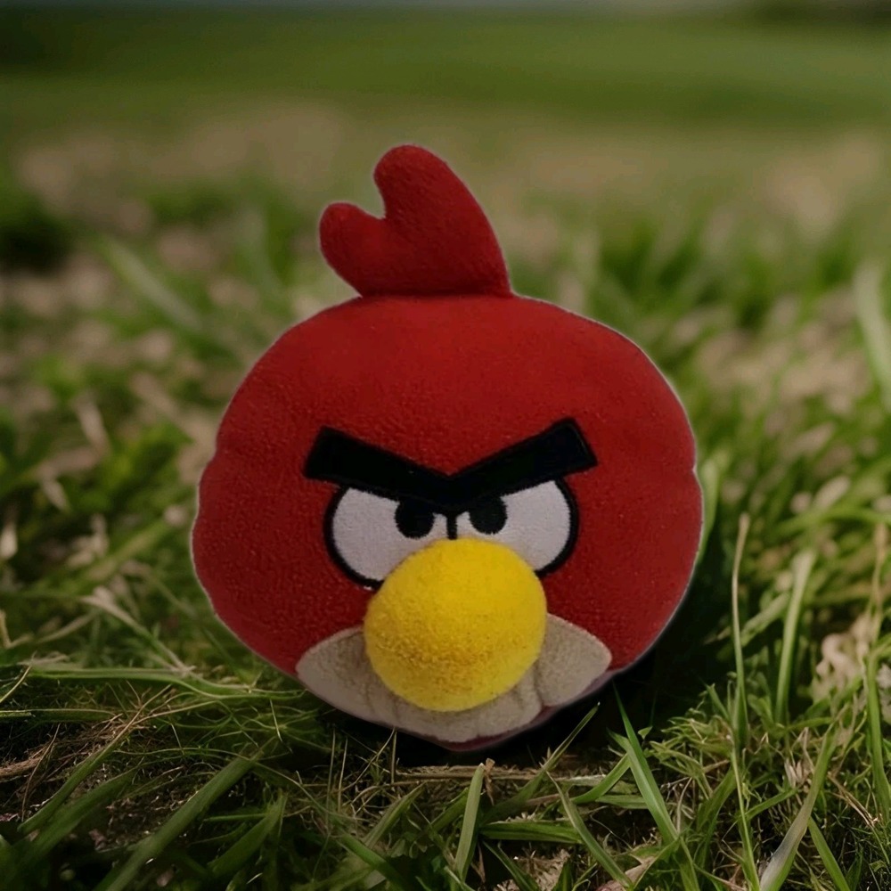 Angry Birds 5" Red Bird Plush Stuffed Animal Toy Commonwealth No Sound 2010